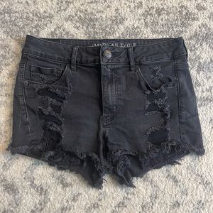 American Eagle Distressed Hi Rise Shortie Shorts Size 8